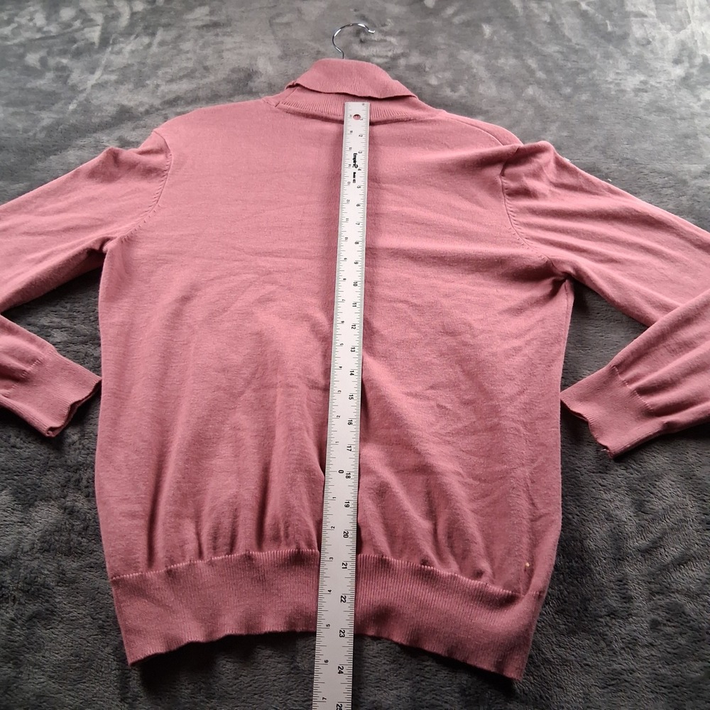 Madison Grey Turtleneck Sweater Womens Large Pink Long Sleeve Knit Pullover - Picture 5 of 7